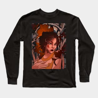 Lady with Iris Long Sleeve T-Shirt